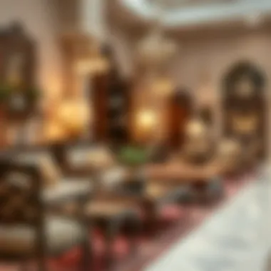 Elegance of Traditional Arabian Furniture Traditional Arabian-inspired furniture in an elegant display