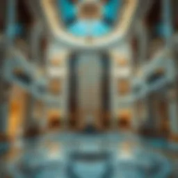 Luxurious hotel lobby in Qusais