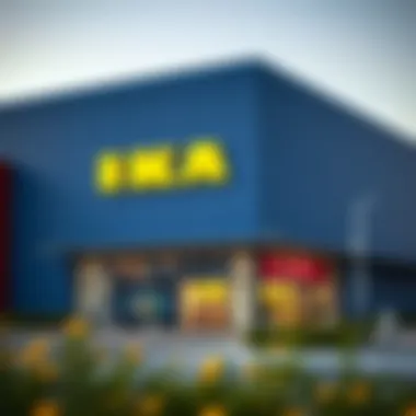 IKEA Store Exterior in Dubai The exterior view of IKEA store in Dubai showcasing its iconic design