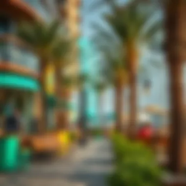 Vibrant community life at JBR with outdoor activities and cafes