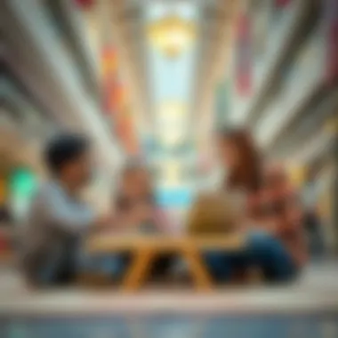 Family engaging in educational activities at Dubai Mall