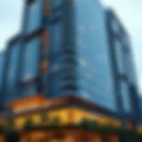 Architectural facade of Marina View Tower showcasing modern design