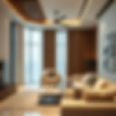 Luxurious interior of a rental apartment in Dubai