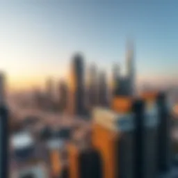 Stunning skyline view of Dubai with modern apartments