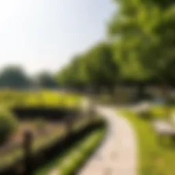 Lush landscape of Nad Al Hamar Park showcasing greenery and pathways