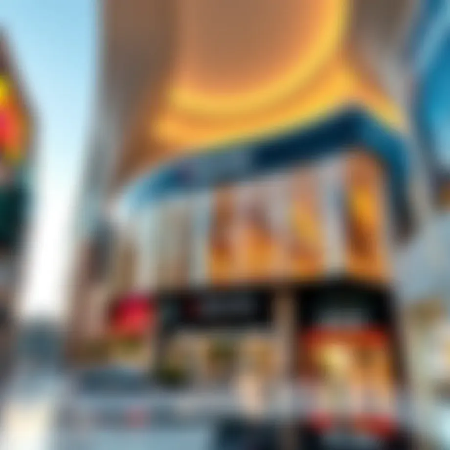 Stunning architectural view of Nakeel Mall showcasing its modern design