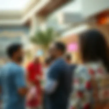 Community Engagement at Nakeel Mall Community engagement event taking place in the open spaces of Nakeel Mall