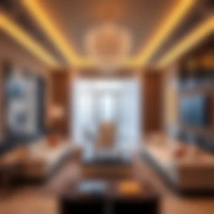 Luxurious interior design highlighting modern aesthetics and comfort