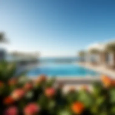 Outdoor Pool at One Palm Elegant outdoor pool at One Palm surrounded by lush greenery