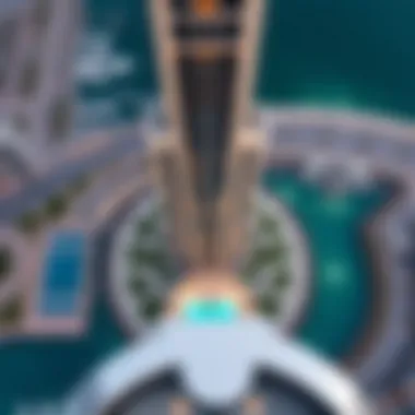 Aerial Perspective of Palm Tower 1 Stunning aerial view of Palm Tower 1