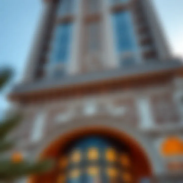 Intricate Facade of Palm Tower 1 Architectural details of Palm Tower 1 facade