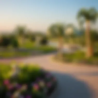 Scenic view of recreational spaces in Damac Hills 2