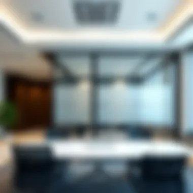 Contemporary Office Partition Design Modern partition layout in a sleek office environment