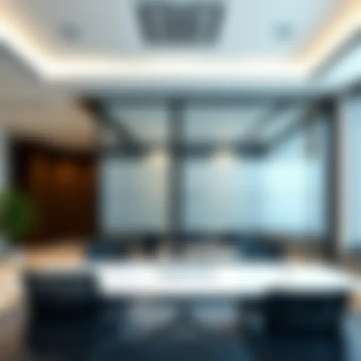 Contemporary Office Partition Design Modern partition layout in a sleek office environment