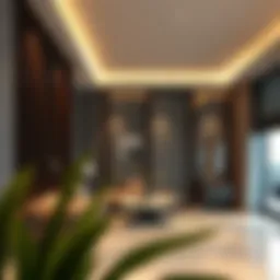 Stylish partition room interior showcasing modern design in Al Khail Gate