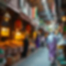 Vibrant colors of a traditional bazaar