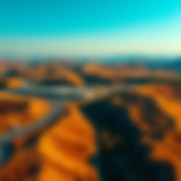 Aerial view showcasing the vibrant landscape of Rbedan