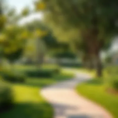 Green Spaces in Al Barsha South Local park in Al Barsha South with greenery and walking paths