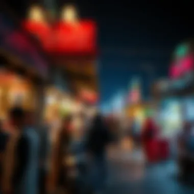 Vibrant night market bustling with activity