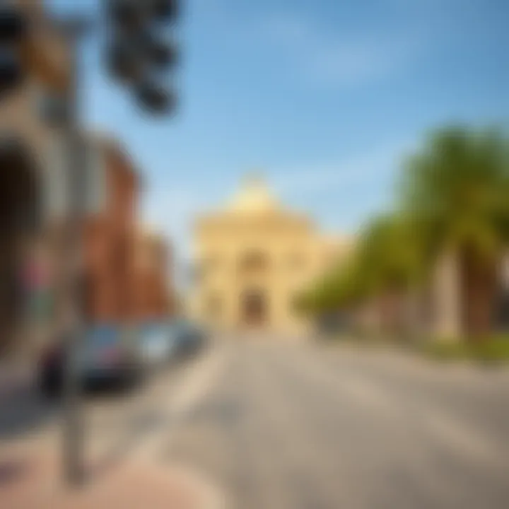 Historical landmarks along شارع السيف displaying cultural significance