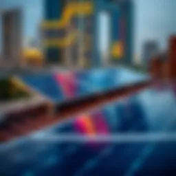 Solar panel installation on a Dubai rooftop