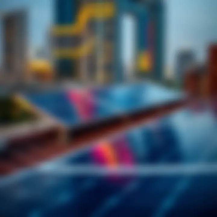 Solar panel installation on a Dubai rooftop