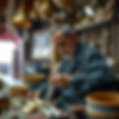 An artisan crafting handmade jewelry in a traditional setting