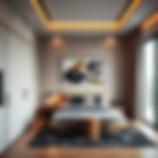 Modern studio flat interior with elegant design