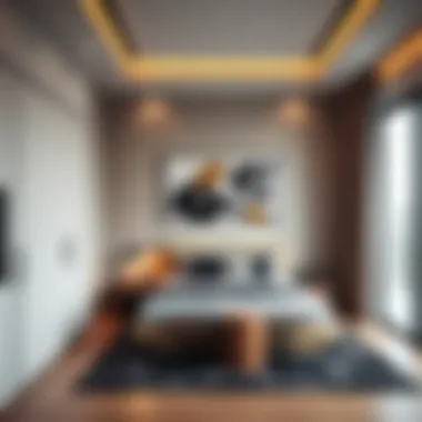 Sophisticated Studio Flat Interior in Al Nahda Modern studio flat interior with elegant design