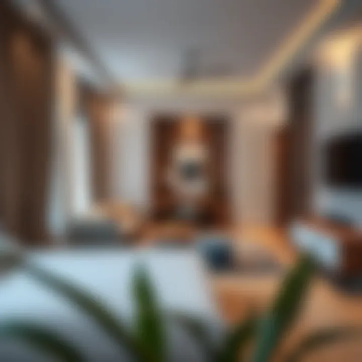 Charming Studio Living Space Cozy studio living area with modern amenities