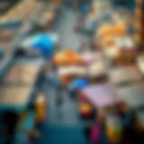 Aerial view of Al Aweeri Market showcasing the bustling atmosphere