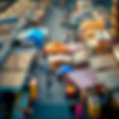 Aerial View of Al Aweeri Market Aerial view of Al Aweeri Market showcasing the bustling atmosphere