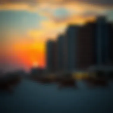 Vibrant sunset over Jumeirah Beach