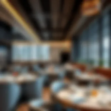 Contemporary Dining Environment Luxurious restaurant interior with modern decor