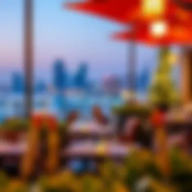 Scenic Al Fresco Experience Vibrant outdoor dining setting with stunning views