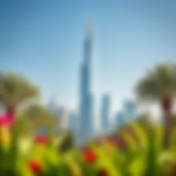 Breathtaking view of CI Tower from Khalidiya Park