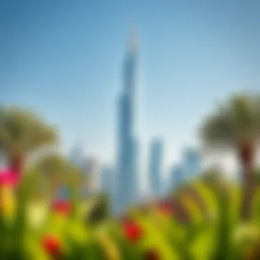 CI Tower: Architectural Marvel Against Khalidiya Skyline Breathtaking view of CI Tower from Khalidiya Park