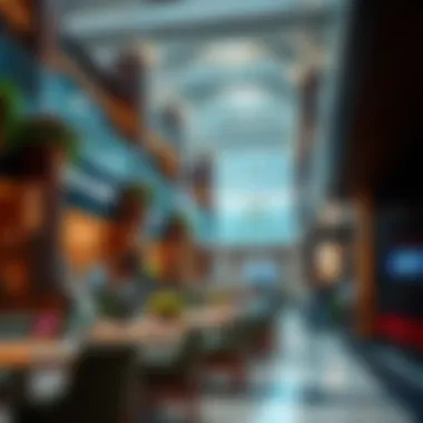 Culinary Delights at Dubai Mall A vibrant dining area in the Dubai Mall featuring diverse culinary options.