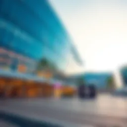 A stunning view of the Dubai Mall's facade reflecting the modern architectural style.