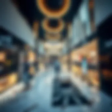 Luxury Retail Experience at Dubai Mall A bustling retail environment within the Dubai Mall showcasing luxury brands.
