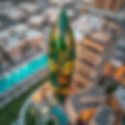 Stunning view of the Green Diamond building
