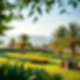 Lush green landscape in Damac Hills 2