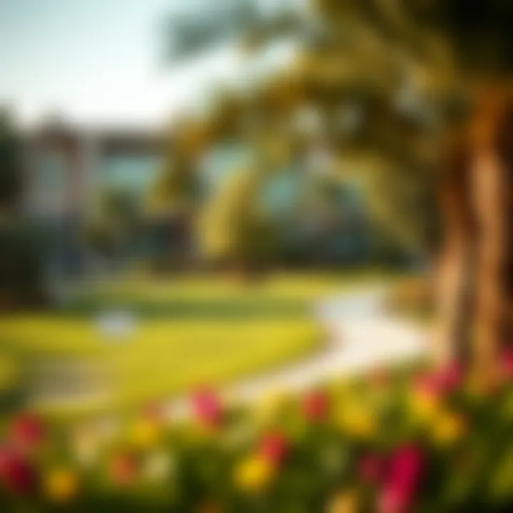 Scenic view of the park in Damac Hills 2