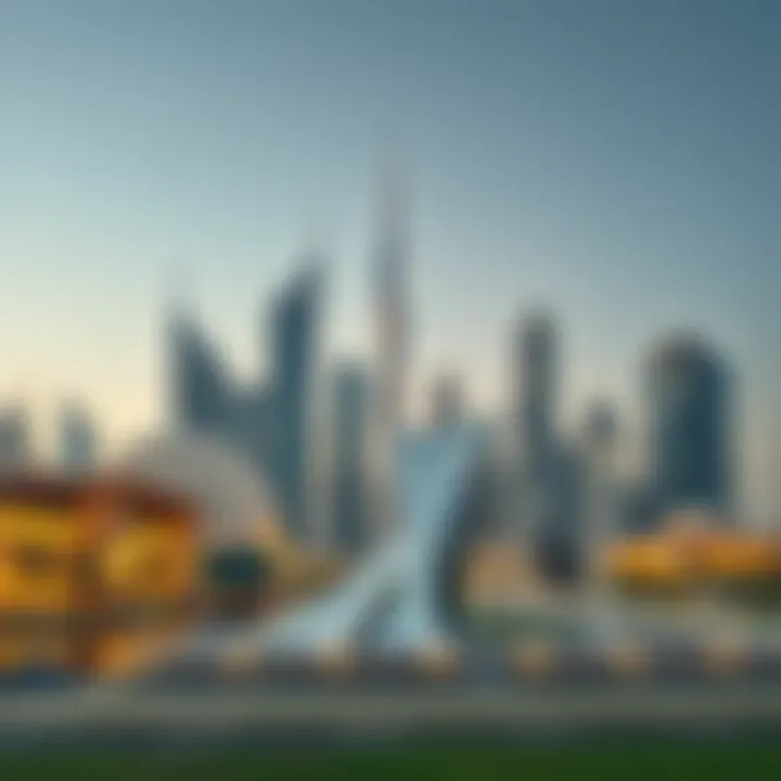 A modern skyline view of South Dubai showcasing innovative architecture