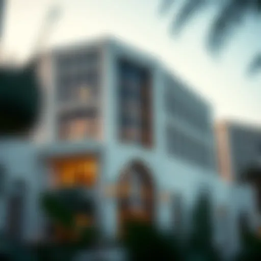 Stunning exterior view of the Liwa Building showcasing its architectural elegance