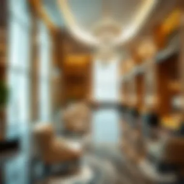 Elegant interior lobby showcasing opulence and modern design