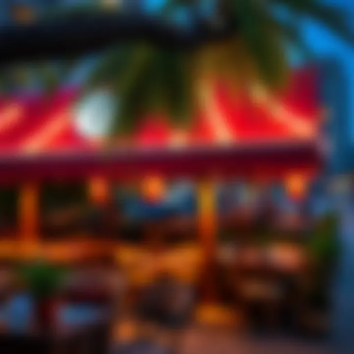 Casual Dining Spot in Dubai Marina Vibrant street-side café with diverse menu options