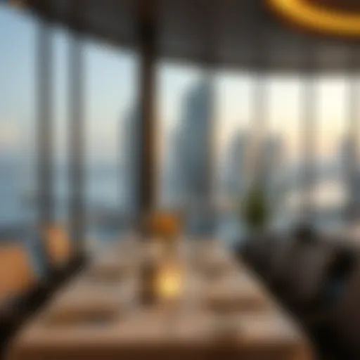 Luxurious dining experience overlooking Dubai Marina