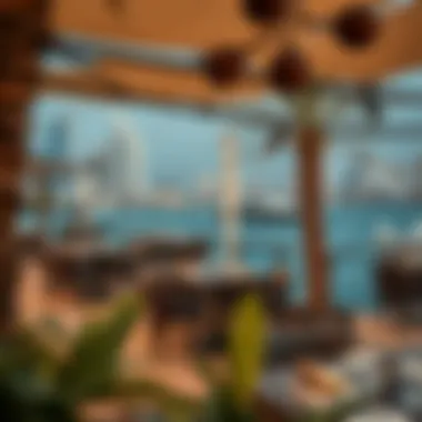 Outdoor Dining Experience at Dubai Marina Elegant outdoor dining with stunning marina views