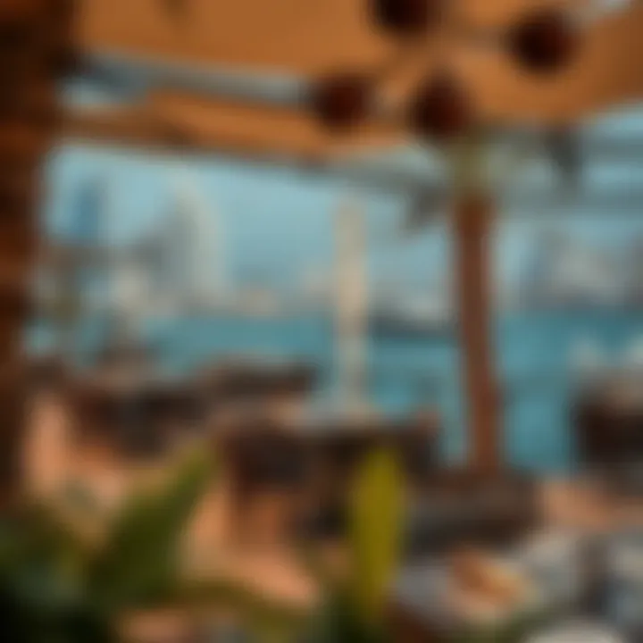 Outdoor Dining Experience at Dubai Marina Elegant outdoor dining with stunning marina views